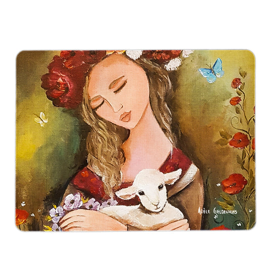 Little Lamb  Mouse Pad By Adele Geldenhuys