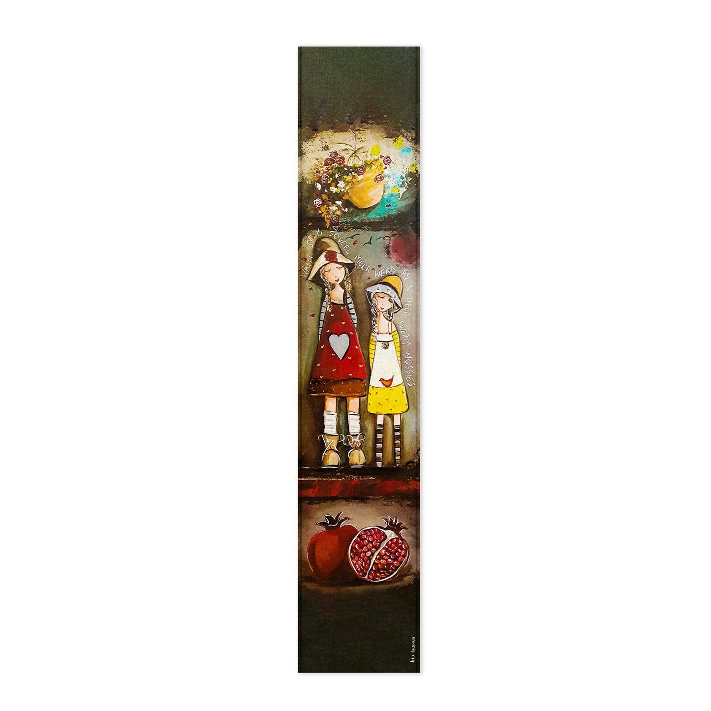 Poppies and Pomegranates By Adele Geldenhuys Table Runner
