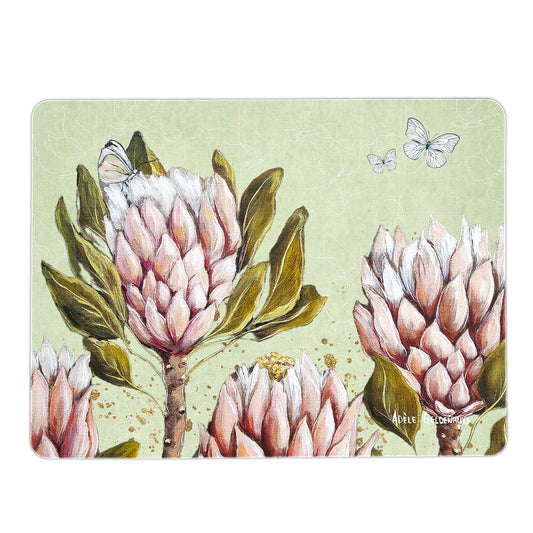 Pink Proteas  Mouse Pad By Adele Geldenhuys