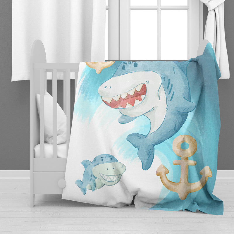 Adorable Shark Minky Blanket