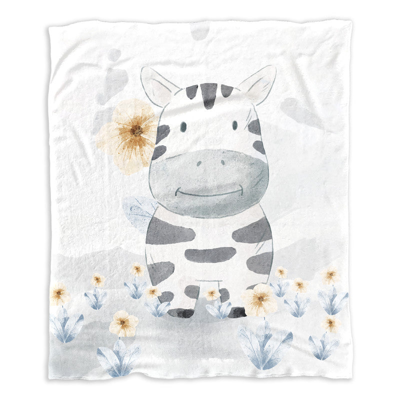 Adorable Zebra Minky Blanket