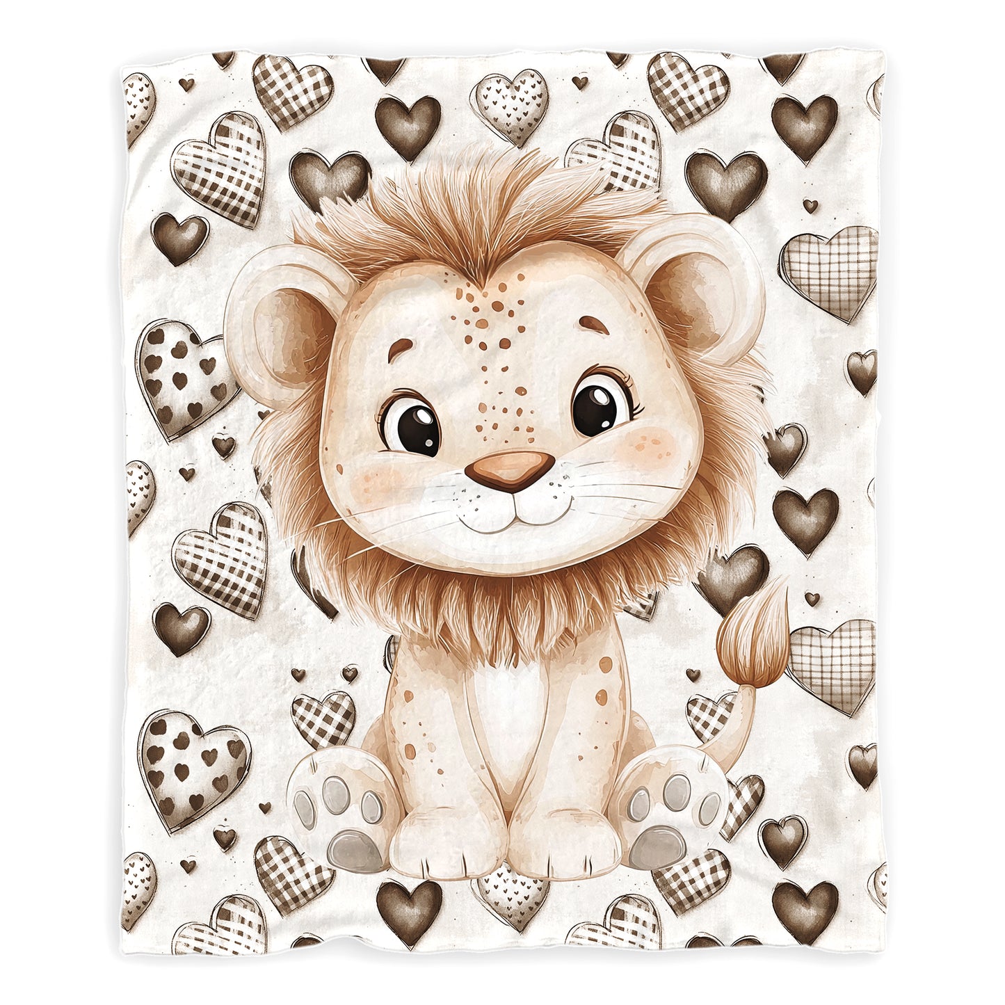Adorable Lion Baby Fleece Blanket by Mark van Vuuren