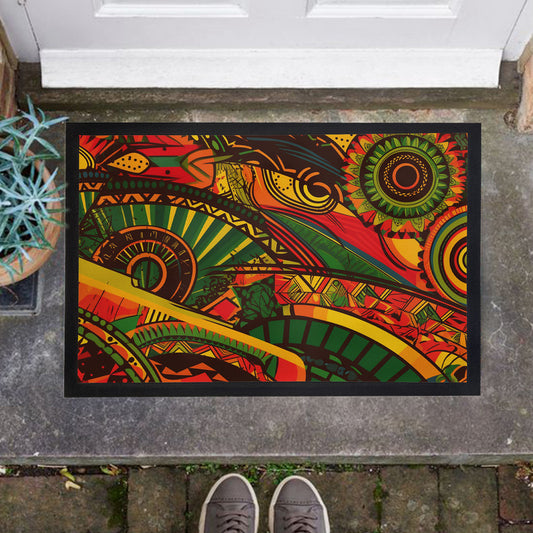 Africa Abstract Pattern Door Mat