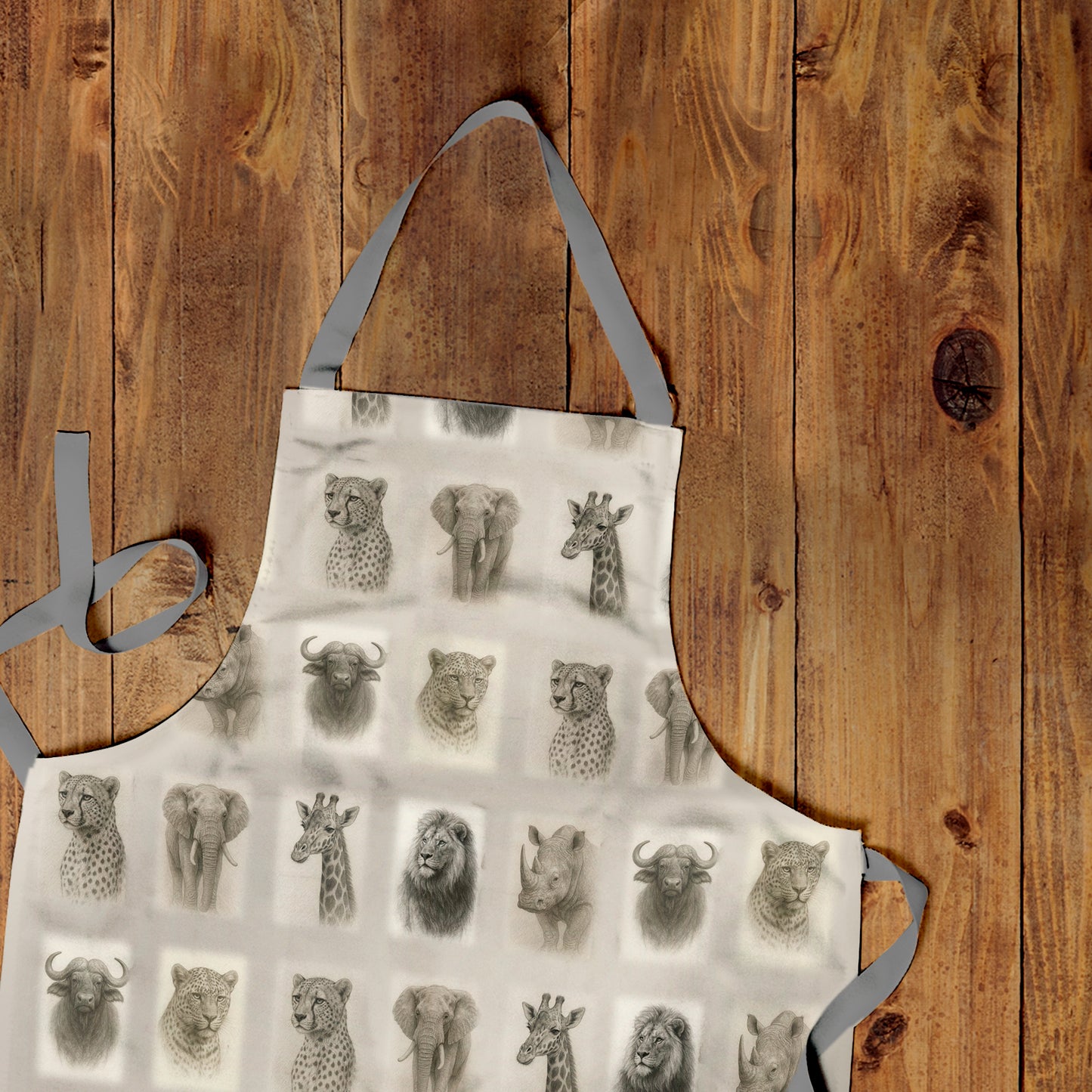 Africa's Animals Apron by Nathan Pieterse