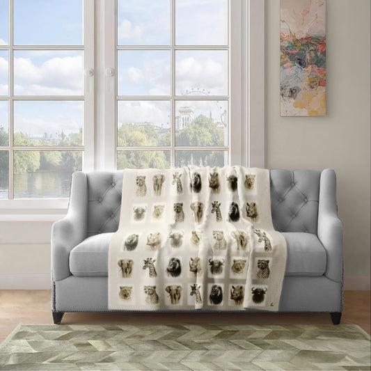 Africa's Animals Light Weight Fleece Blanket by Nathan Pieterse