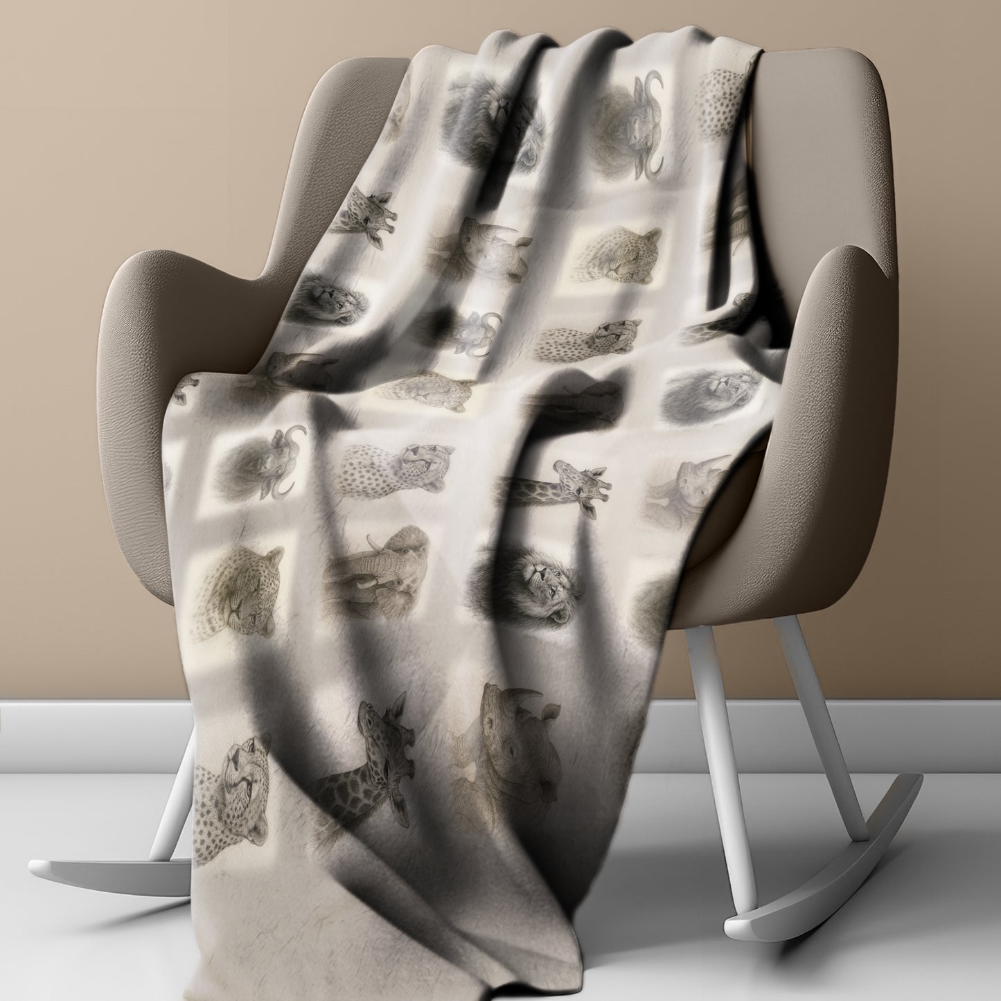 Africa's Animals Light Weight Fleece Blanket by Nathan Pieterse