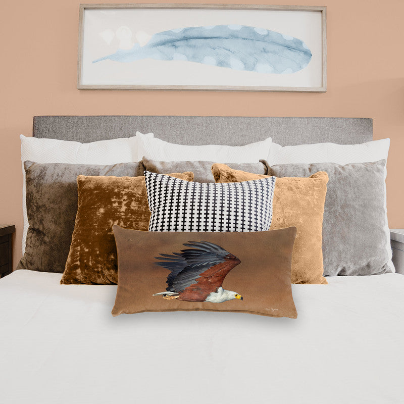 African Fish Eagle Kruger Oblong Luxury Scatter by Fanie Heymans