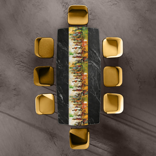 African Tribes Abstract Table Runner