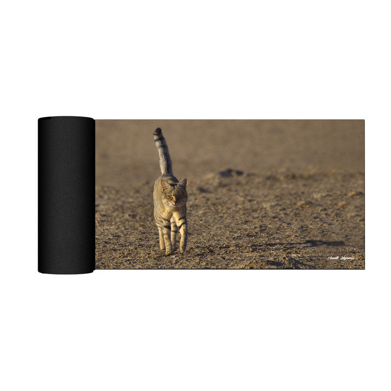 African Wild Cat Large Desk Pad by Annette Heymans