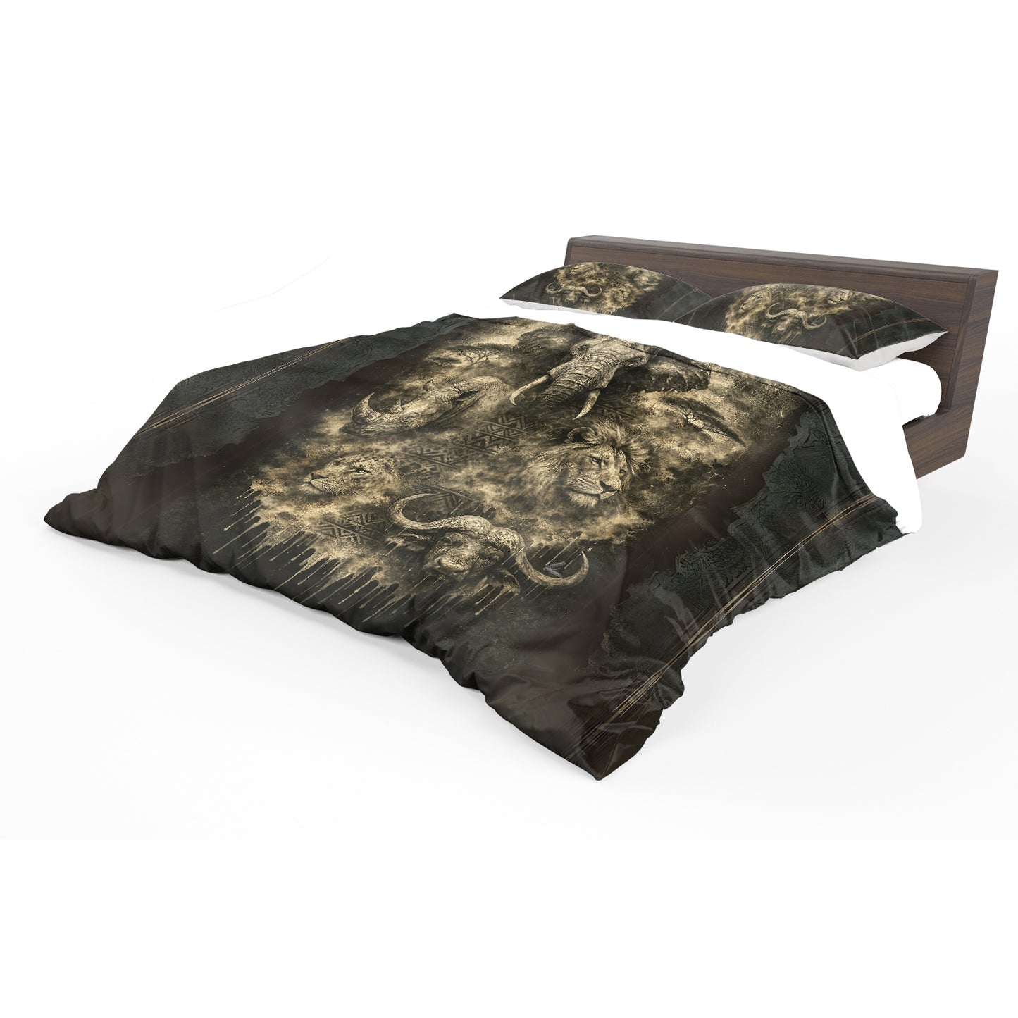 African Big Five Tribal Fusion Duvet Cover Set by Nathan Pieterse