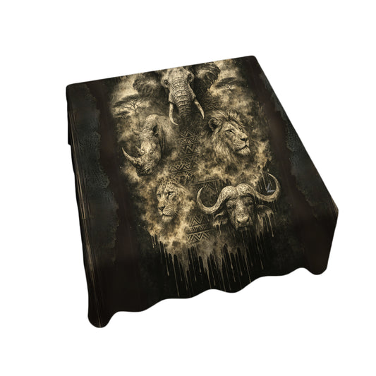 African Tribal Fusion Square Tablecloth by Nathan Pieterse