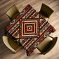 African Bold Ethnic Pattern Square Tablecloth by Nathan Pieterse