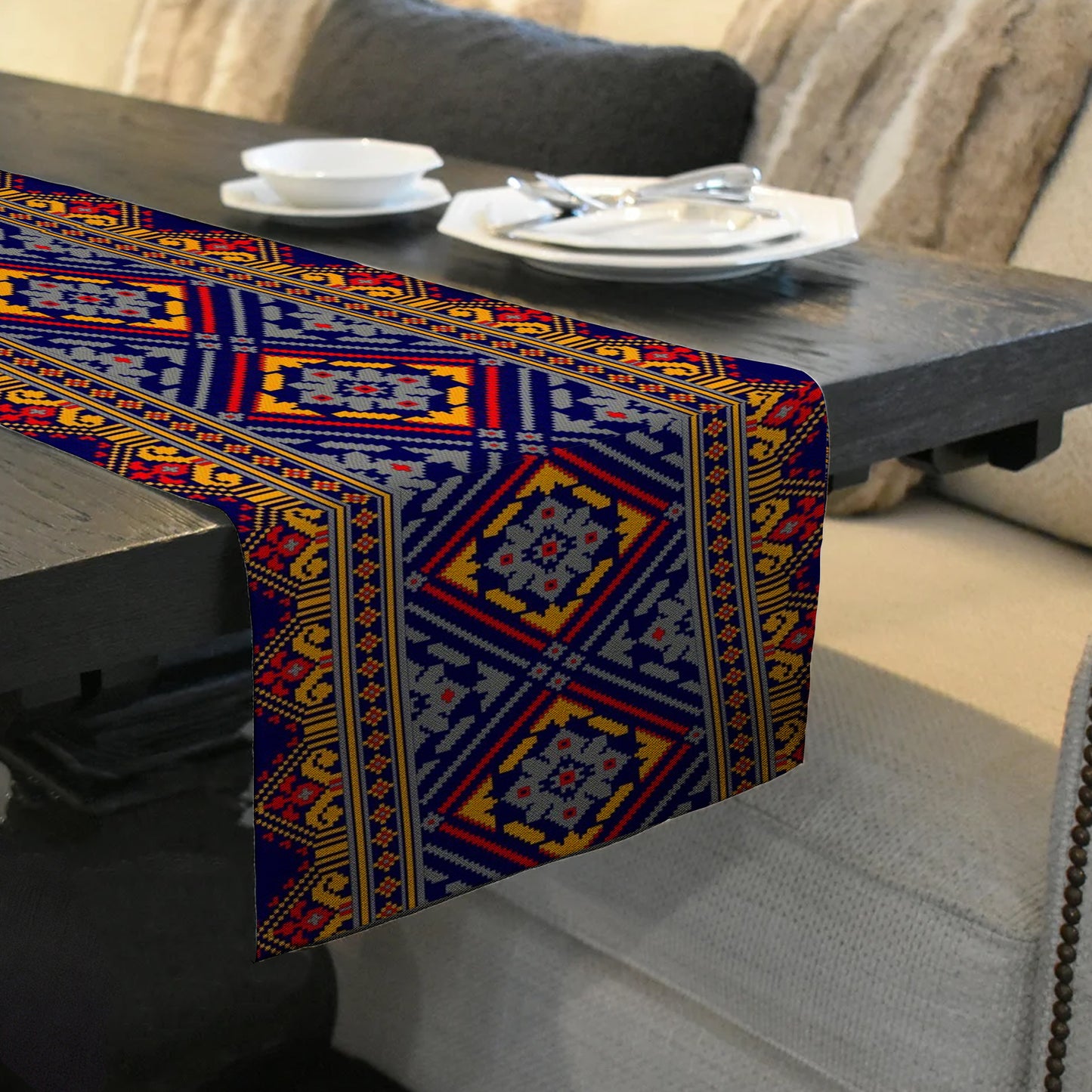 African Dancers Pattern Table Runner
