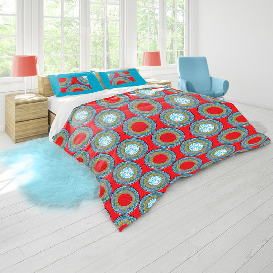 African Decorated Pattern Duvet Cover Set