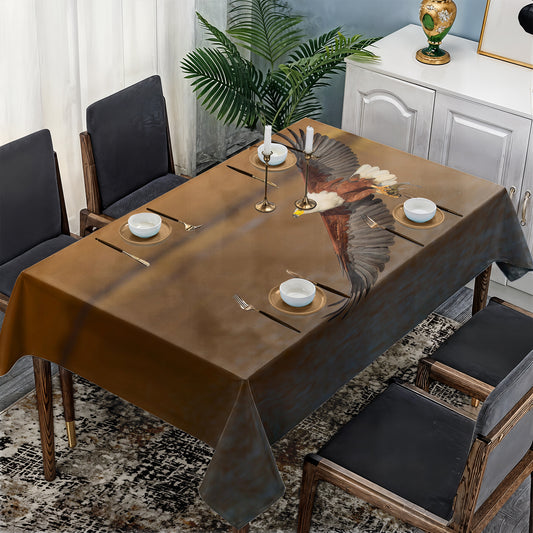 African Fish Eagle Flyby by Fanie Heymans Rectangle Tablecloth