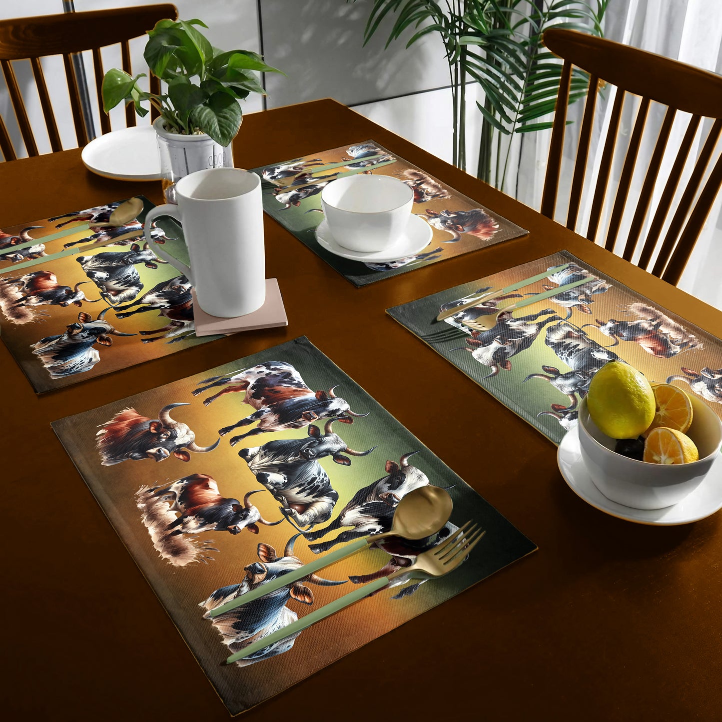 African Nguni Placemats by Mark van Vuuren