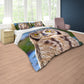 African Spotted Eagle Owl Duvet Cover Set by Annette Heymans