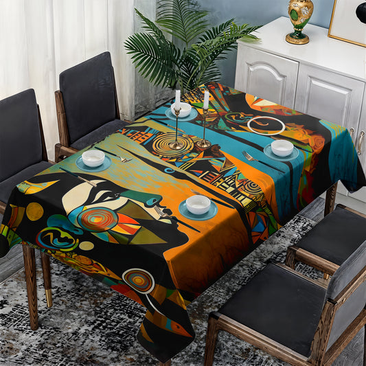 Afrika Tribal Abstract Rectangle Tablecloth
