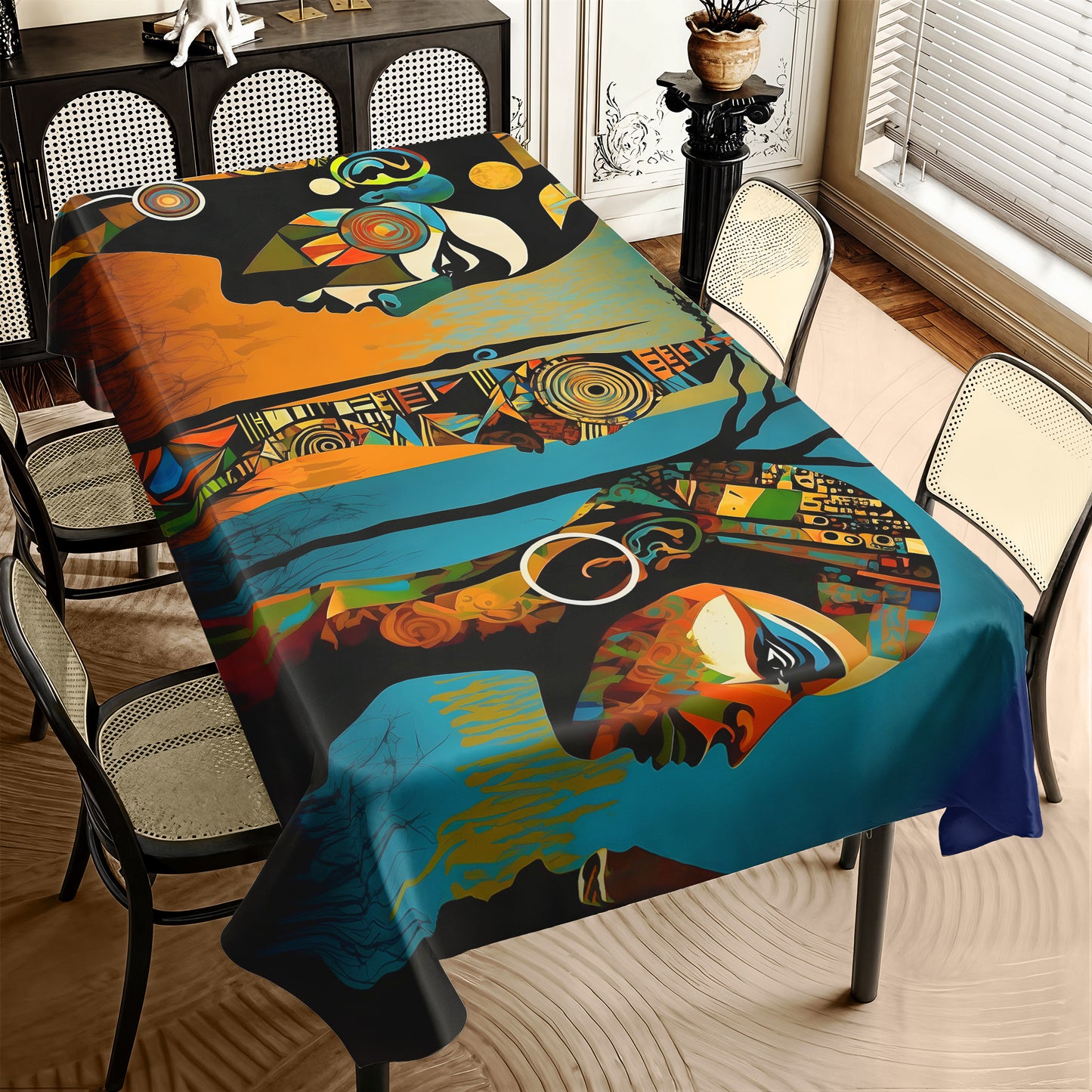 Afrika Tribal Abstract Rectangle Tablecloth