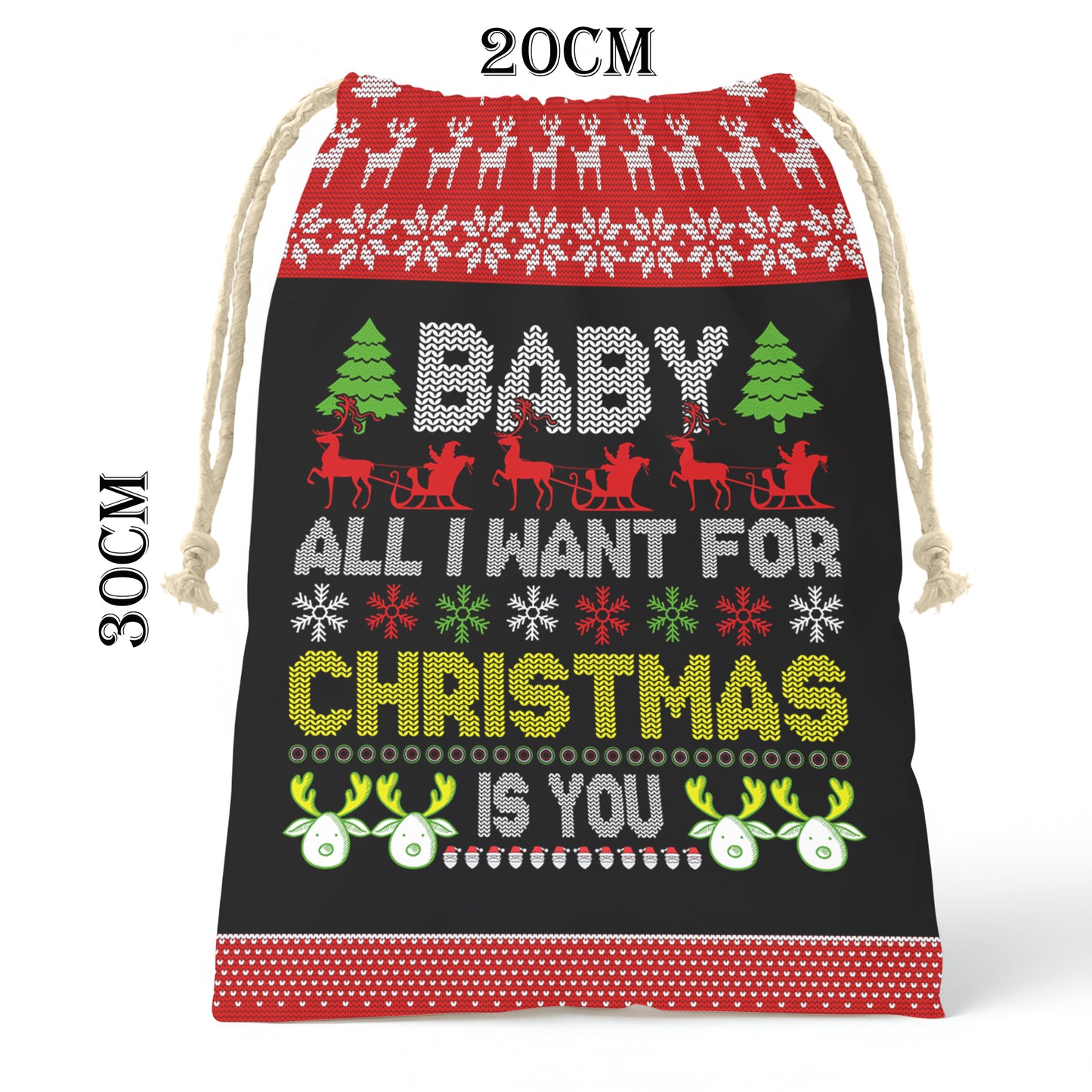 All I want for Christmas Gift Bag (Set of 3)