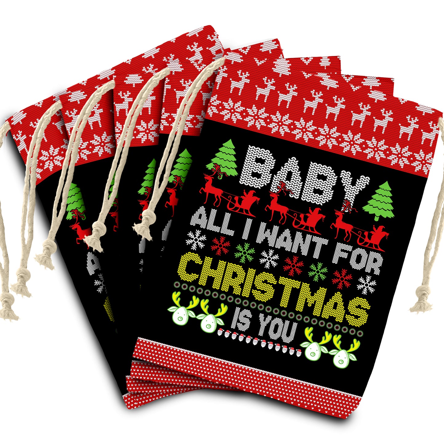 All I want for Christmas Gift Bag (Set of 3)