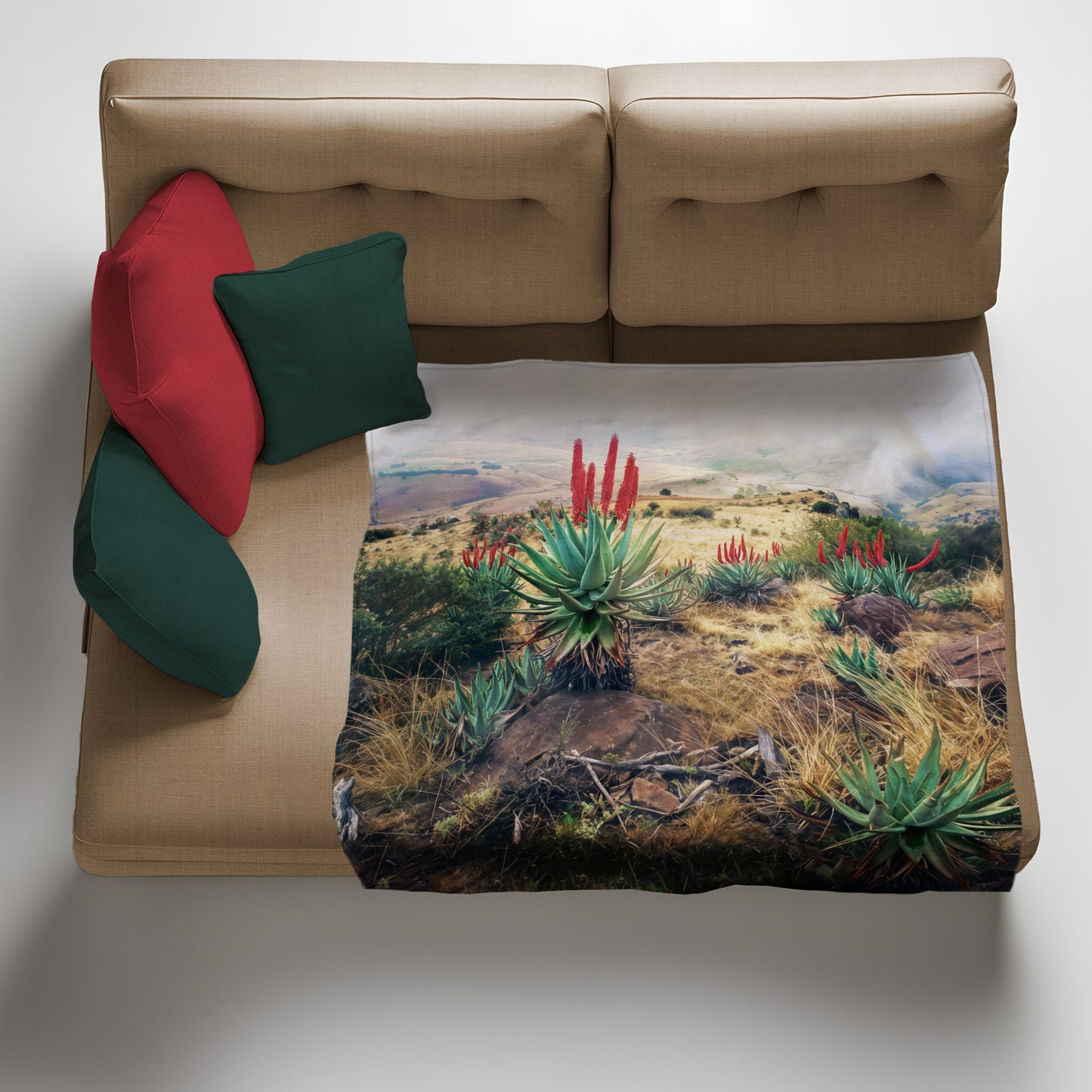 Aloe Fields Light Weight Fleece Blanket