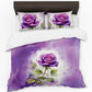Amazing Purple Rose Duvet Cover Set
