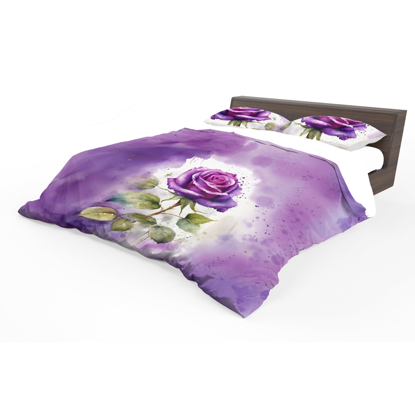 Amazing Purple Rose Duvet Cover Set