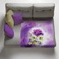 Amazing Purple Rose Light Weight Fleece Blanket