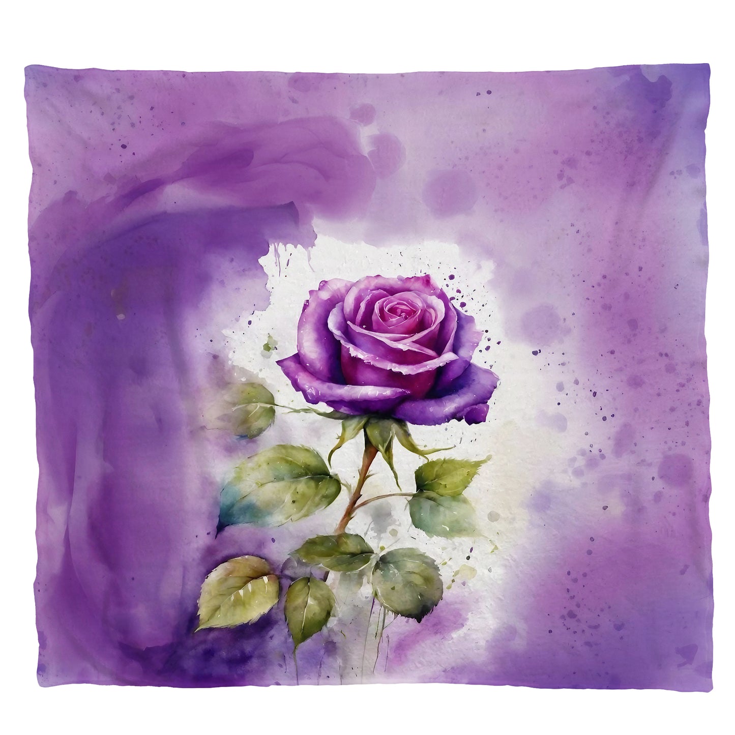 Amazing Purple Rose Light Weight Fleece Blanket