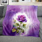 Amazing Purple Rose Light Weight Fleece Blanket