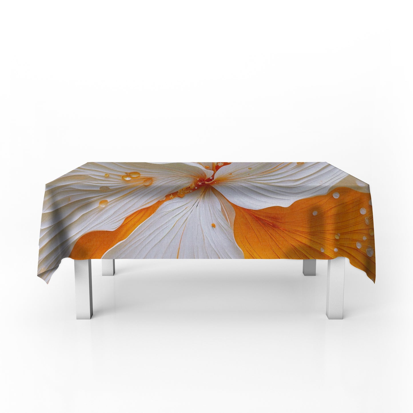 Amber Flower Rectangle Tablecloth