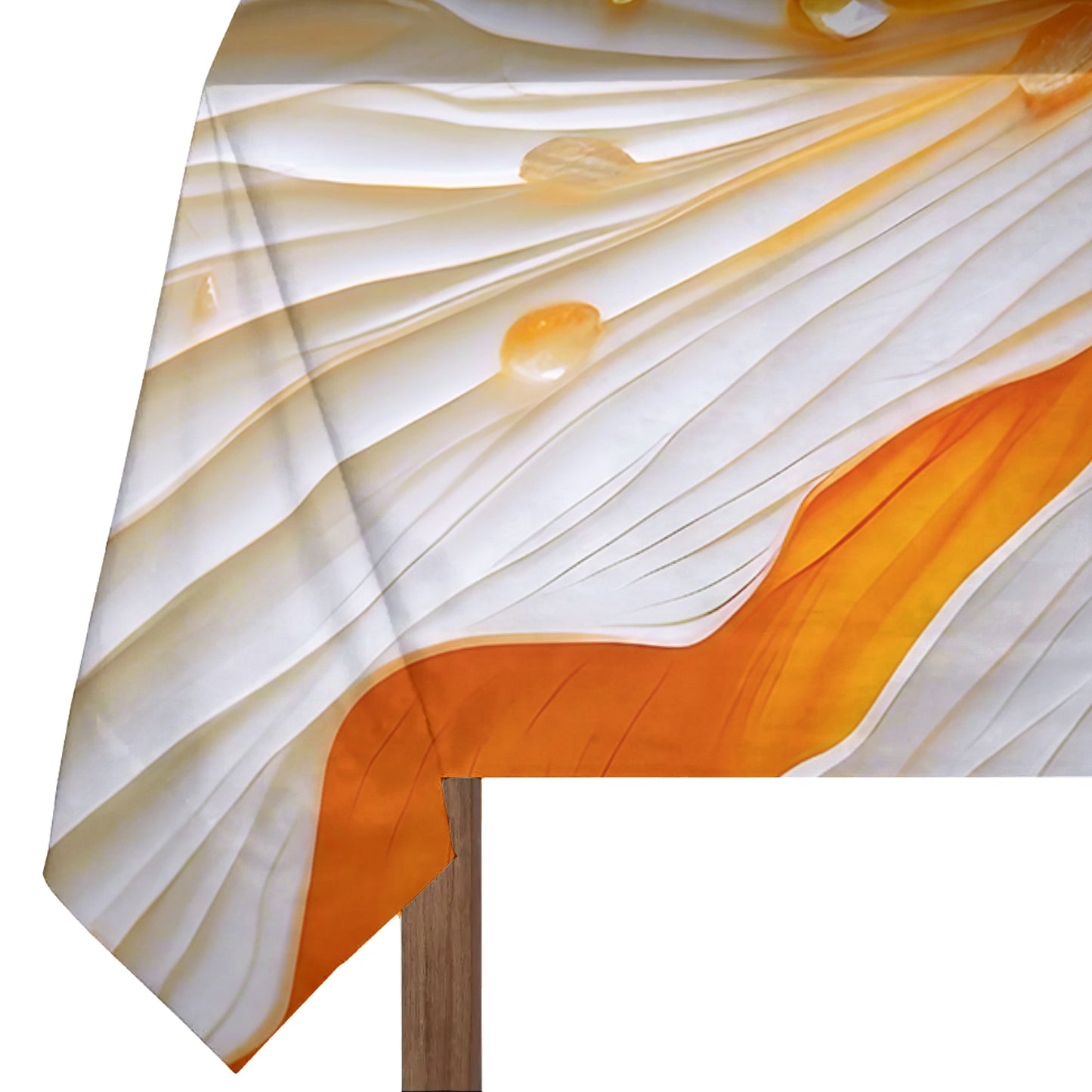 Amber Flower Rectangle Tablecloth