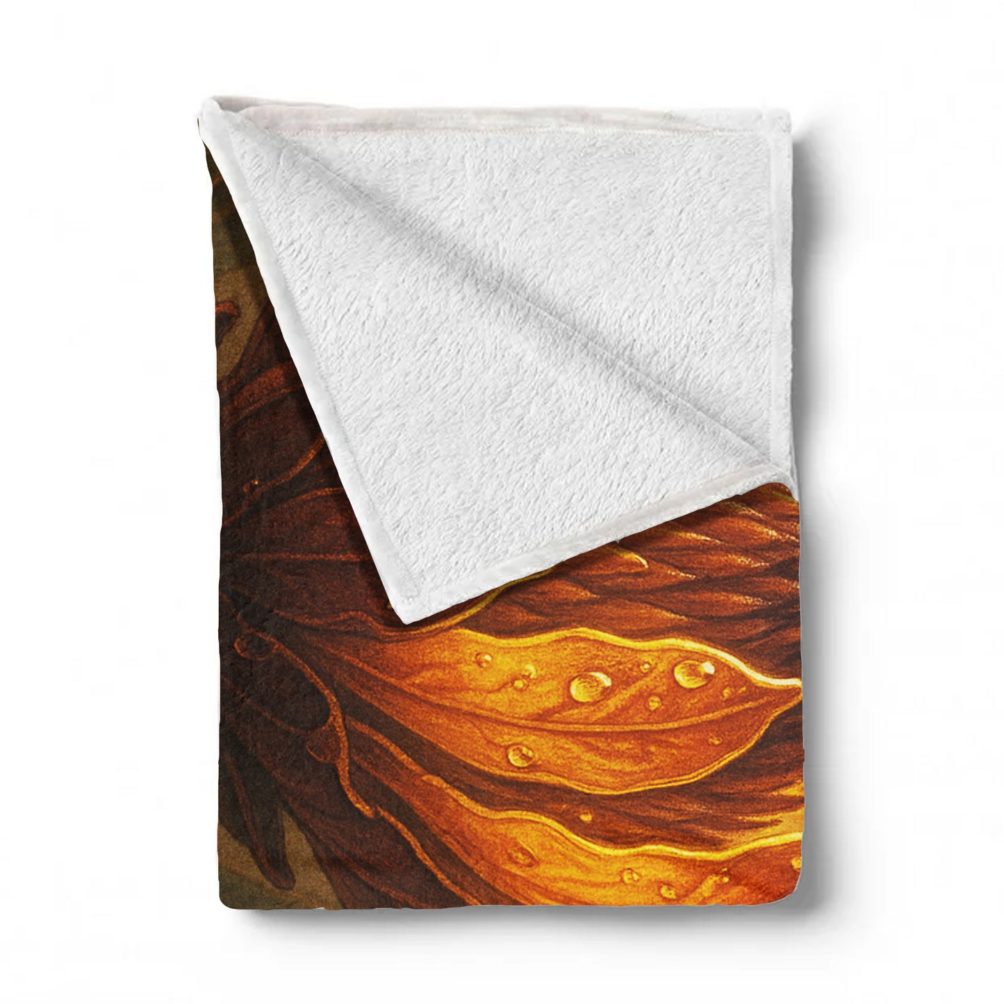 Amber Protea Bloom Light Weight Fleece Blanket by Nathan Pieterse