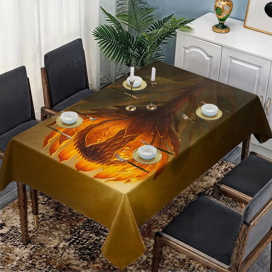 Amber Protea Bloom Rectangle Tablecloth by Nathan Pieterse