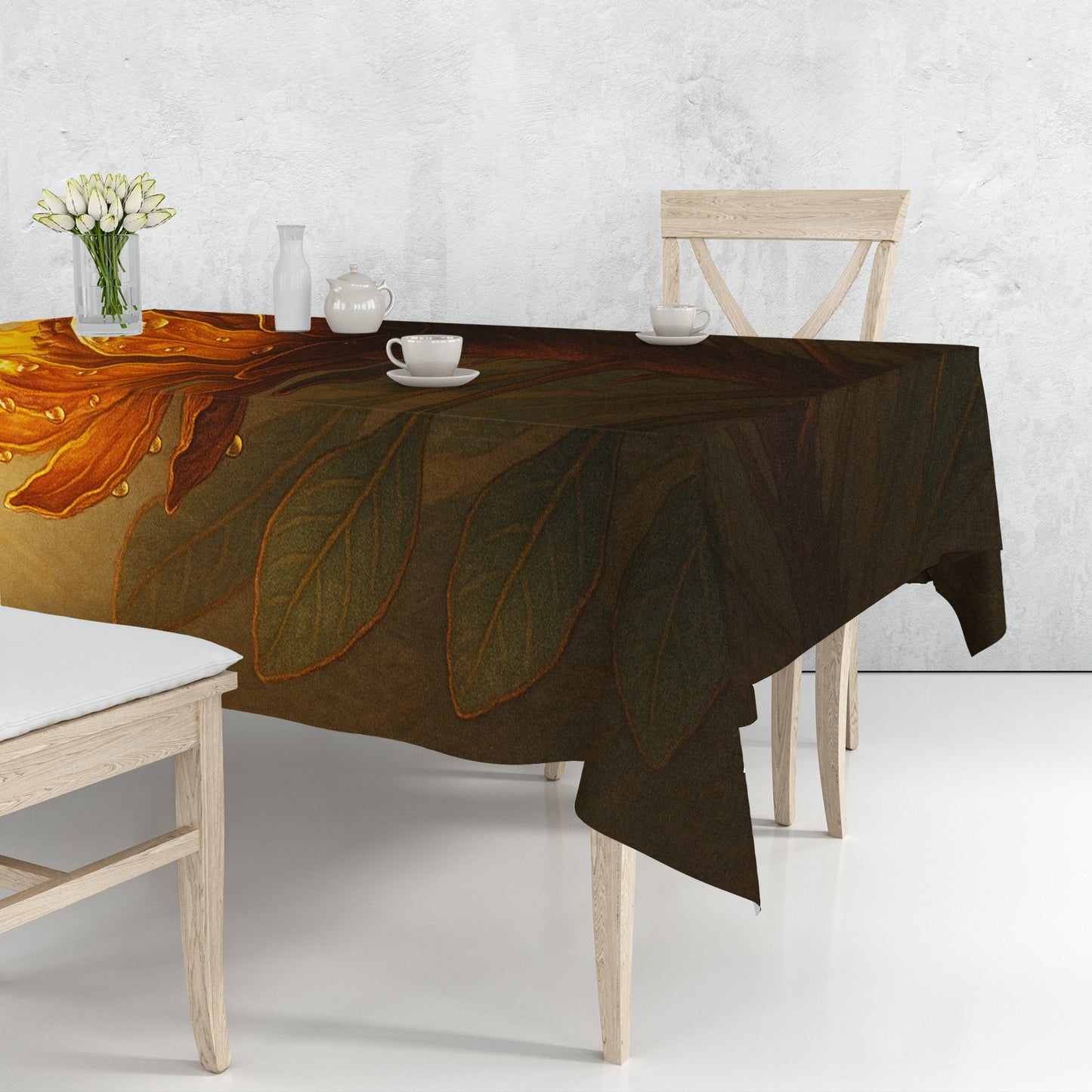 Amber Protea Bloom Rectangle Tablecloth by Nathan Pieterse