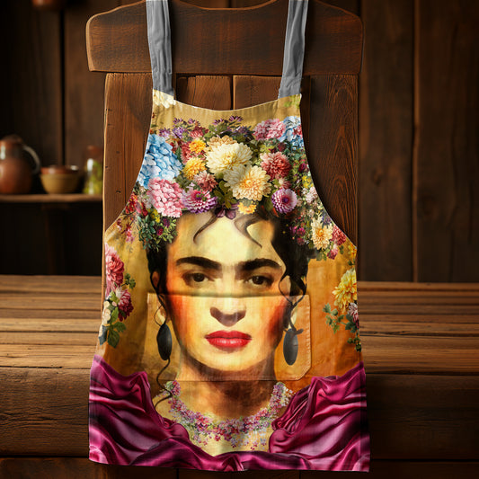 Ambrosia Frida Kahlo Medium Length Apron By Mark Van Vuuren