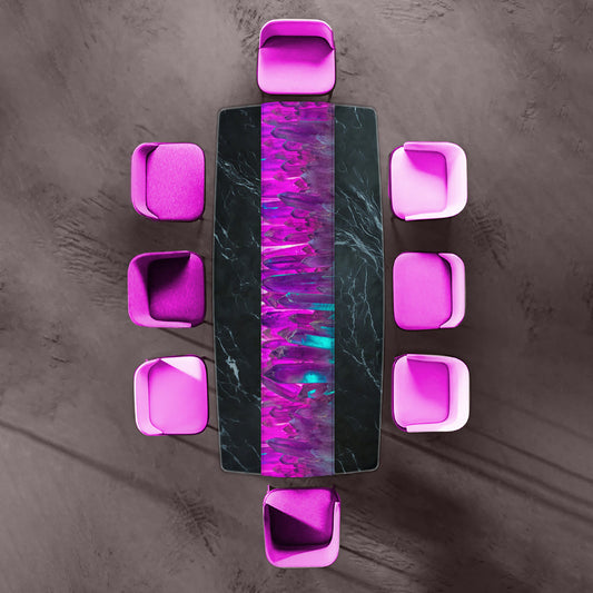 Amethyst Crystals Table Runner