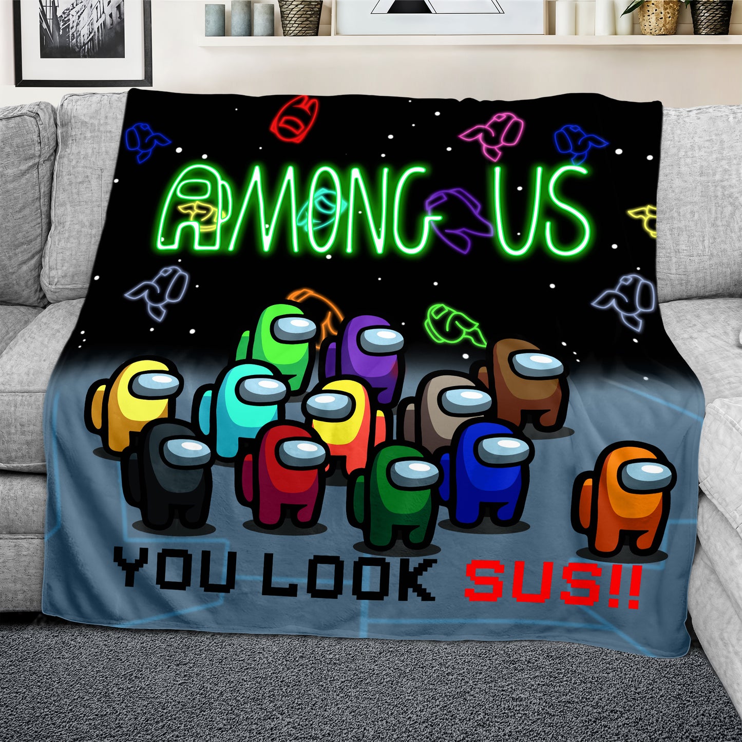 Among Us Team Light Weight Fleece Blanket