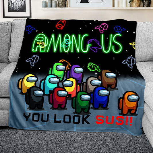 Among Us Team Light Weight Fleece Blanket