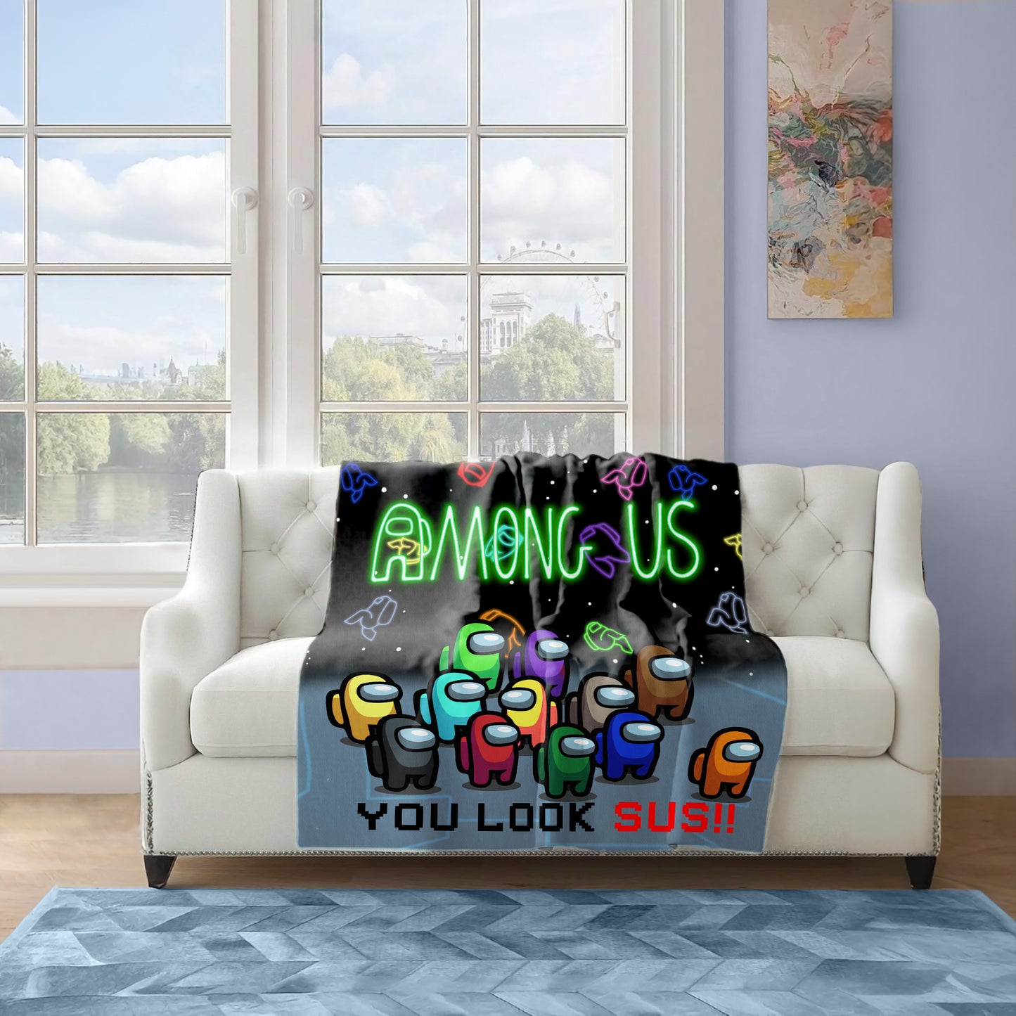 Among Us Team Light Weight Fleece Blanket