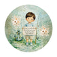 Anchored in Christ Round Tablecloth