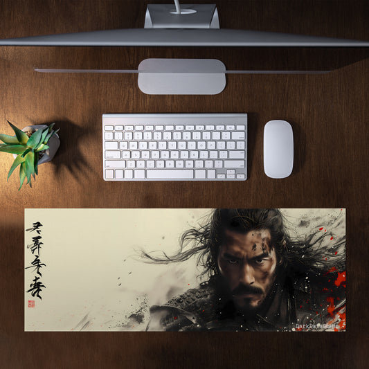 Ancient Chinese Warrior by Wikus Schalkwyk Large Desk Pad