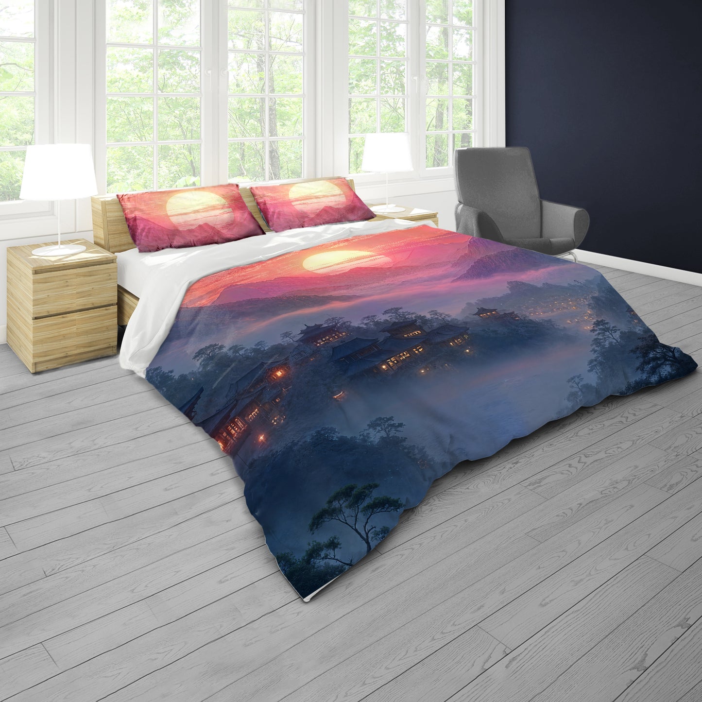Ancient Village Duvet Cover Set