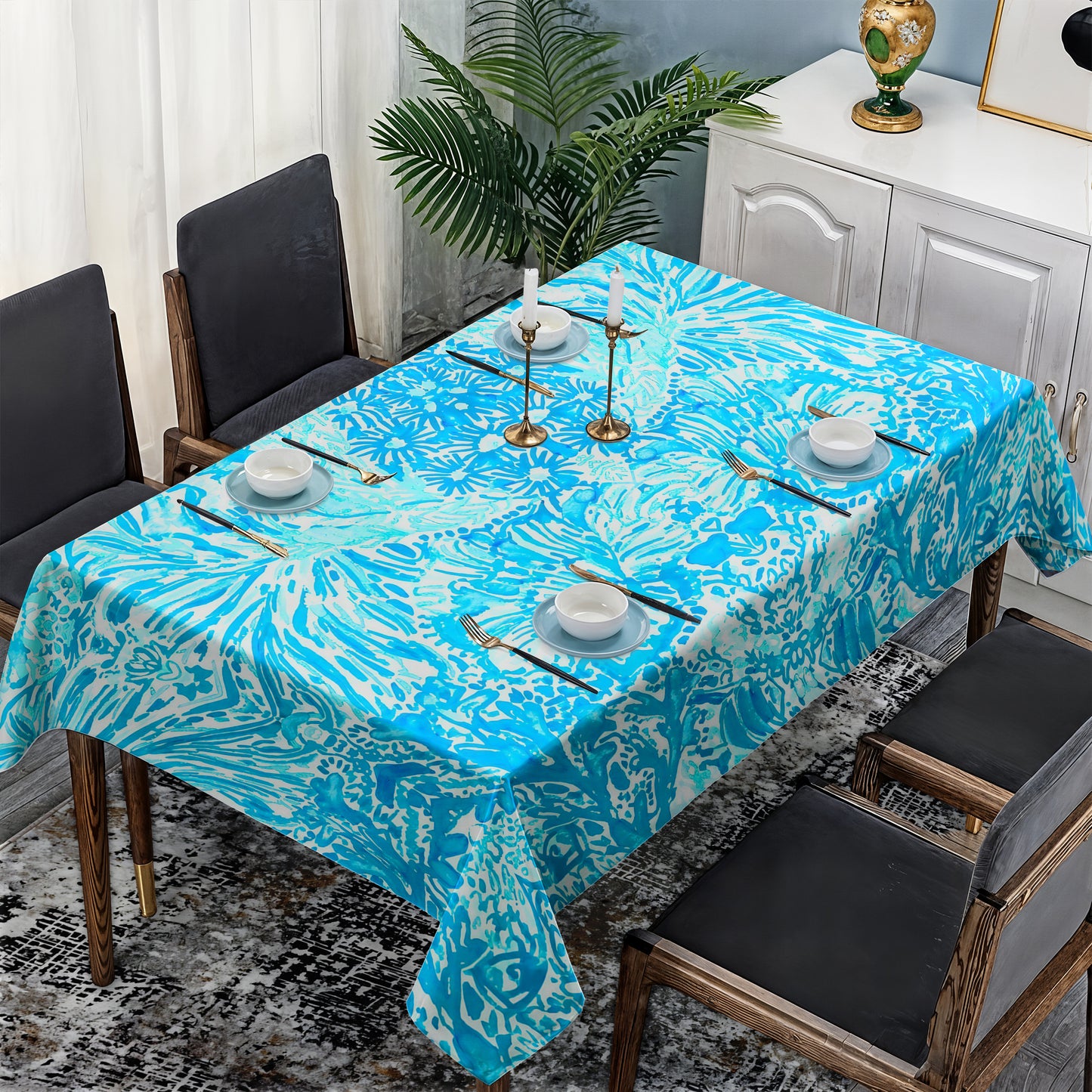 Angel Flower Rectangle Tablecloth