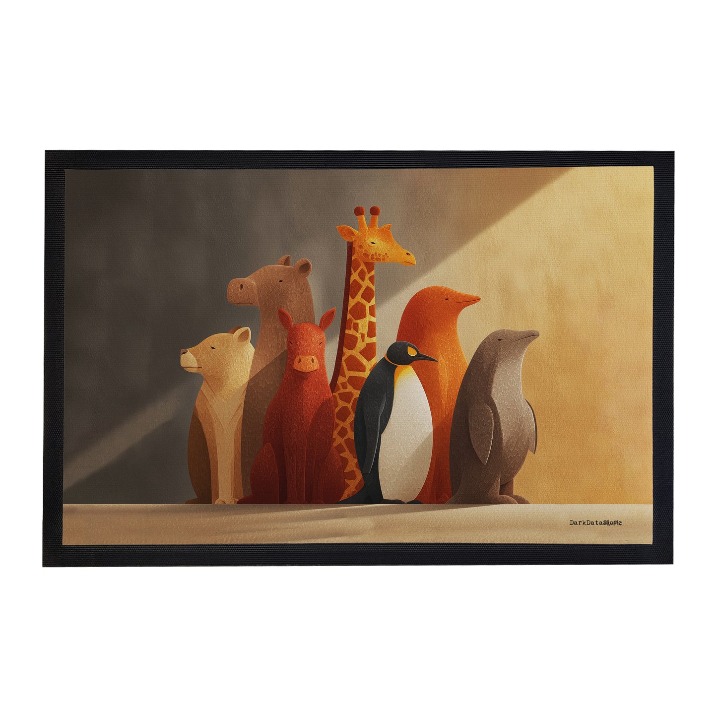 Animal Parade Door Mat by Wikus Schalkwyk