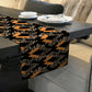 Animal Skin Pattern on Black Table Runner