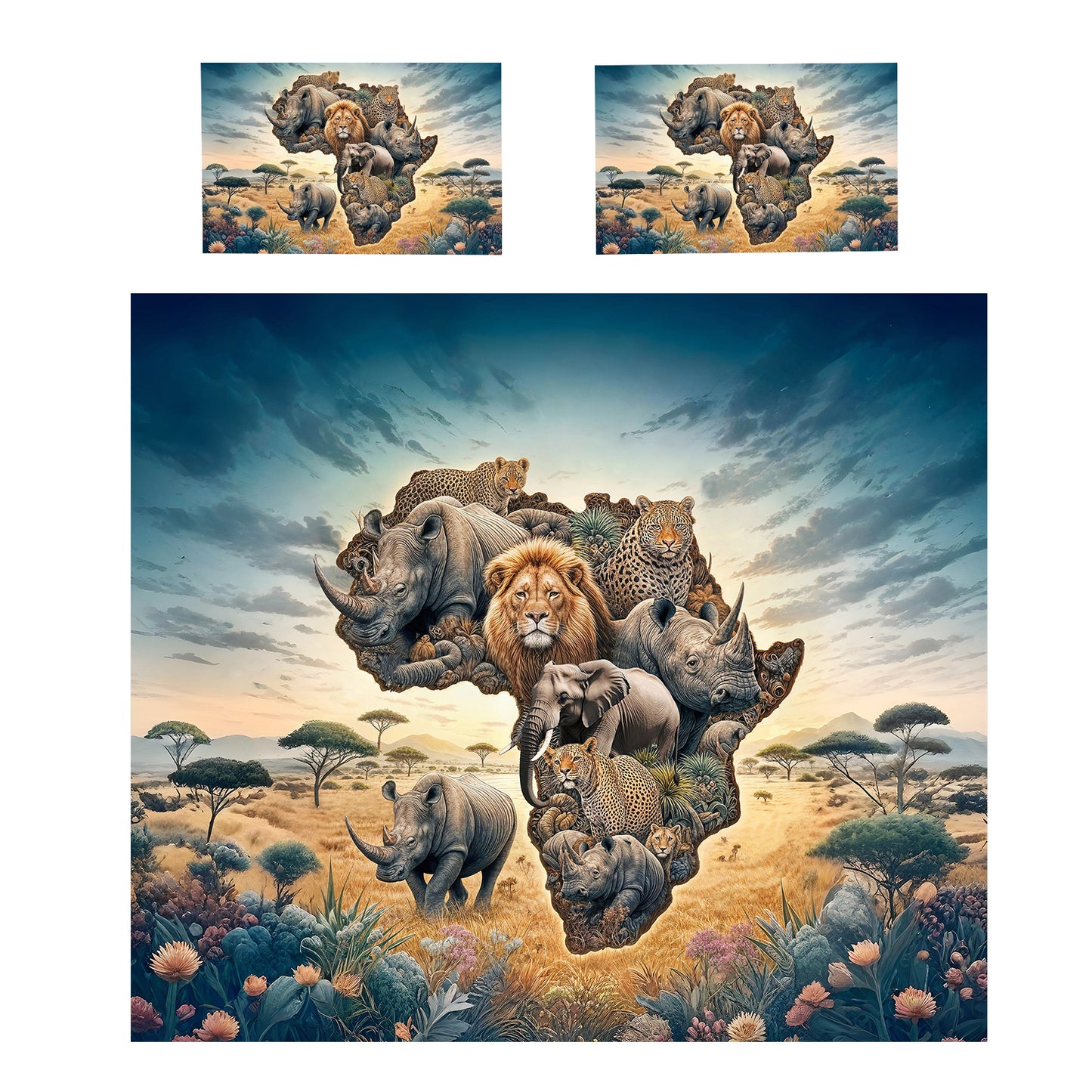Animals Of Africa Duvet Cover Set