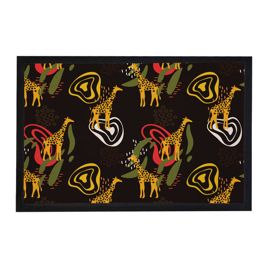 Animated Giraffe Door Mat