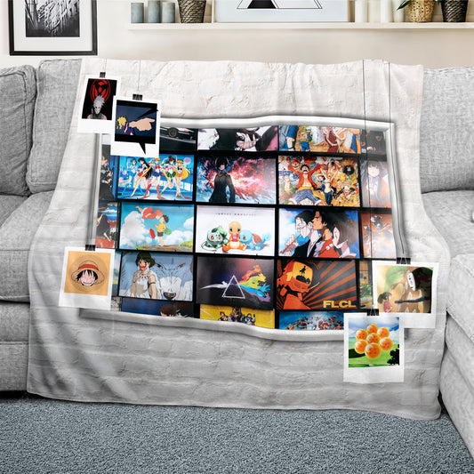 Anime Collection Poster Light Weight Fleece Blanket